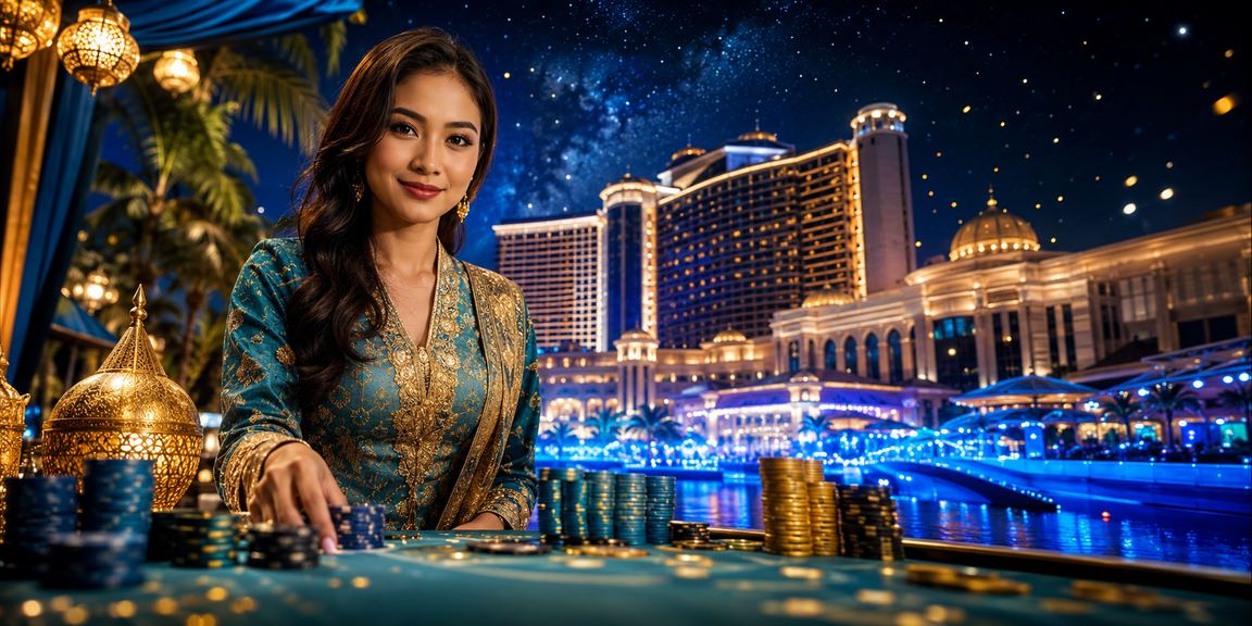 Pengguna Malaysia bermain kasino my36 di telefon Android semasa perayaan